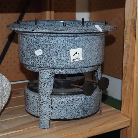 vintage enamel white spirit camping stove