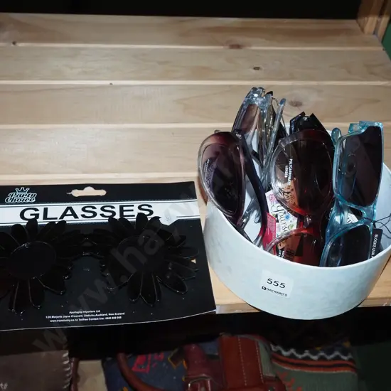 various pairs of sunglasses