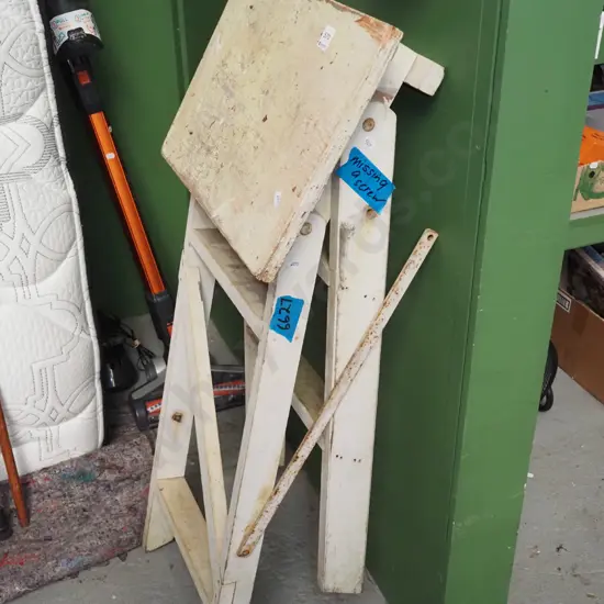 vintage wooden step ladder