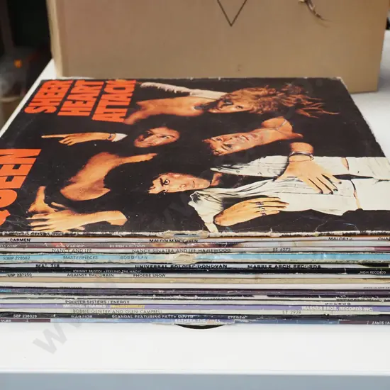 LPs; Queen, Roxie Music, Bob Dylan etc