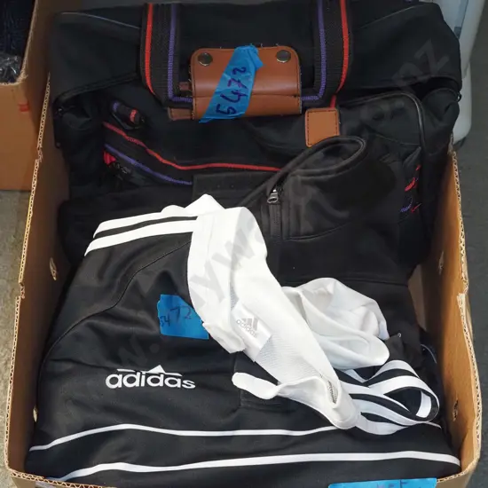 box; jacket, T shirts, bag