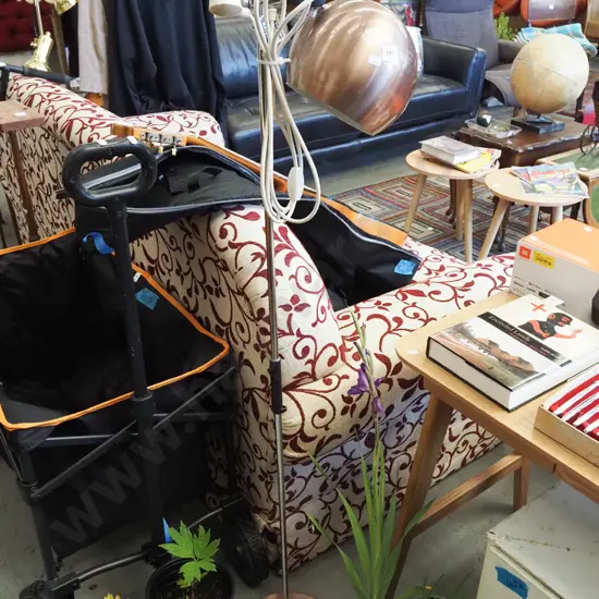 retro spun aluminium standard lamp H1430