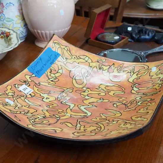 Danny Moorwood slab pottery footed bowl