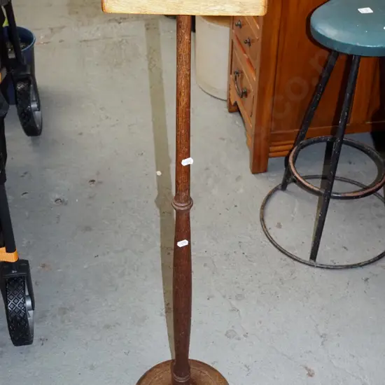 unusual wooden stand - possibly old lamp base