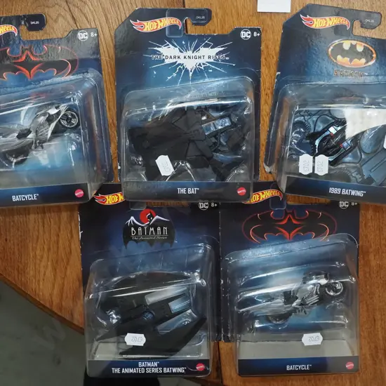 5x Hotwheels The Dark Knight vehicles