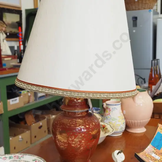 Coverley NZ Asian style porcelain table lamp with shade
