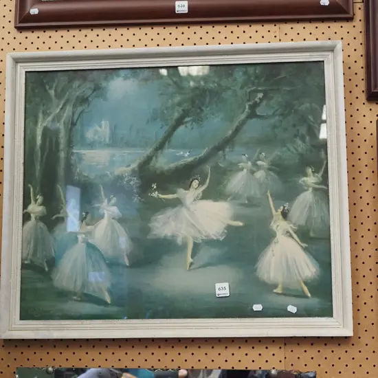 framed ballerina print