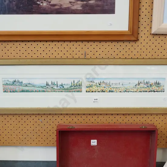 framed diptych - poppies and sunflowers