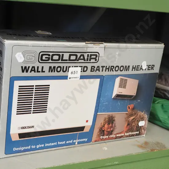 as new boxed old Goldair wall mounted bathroom heater
