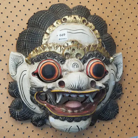 wooden ethnic souvenir mask
