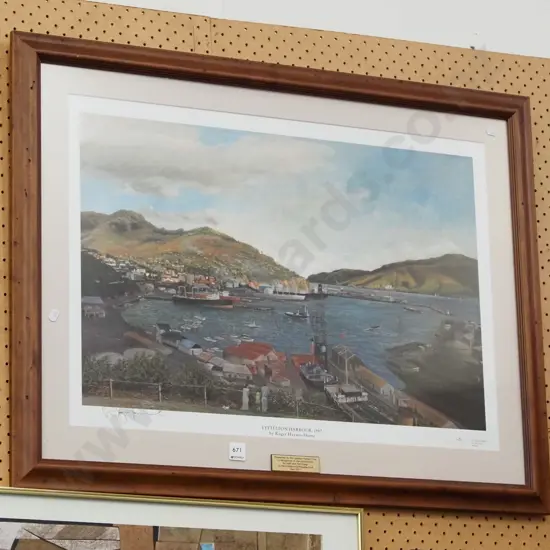 framed presentation print - Lyttleton Harbour 1987
