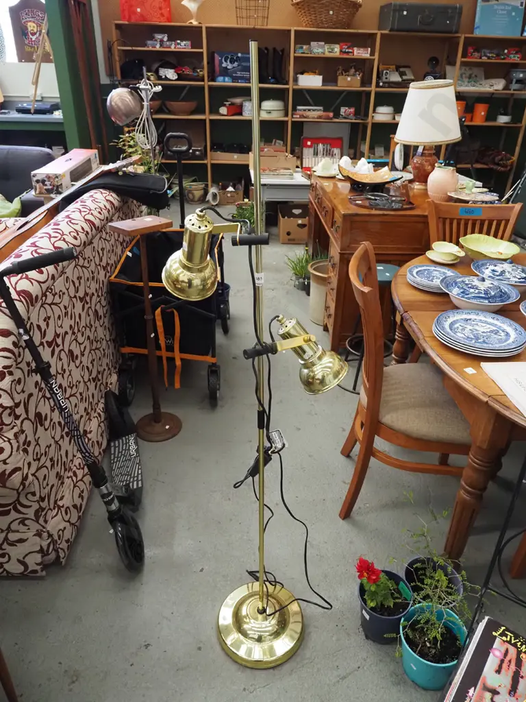 brass plated standard lamp Image 1++