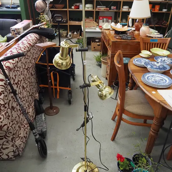 brass plated standard lamp