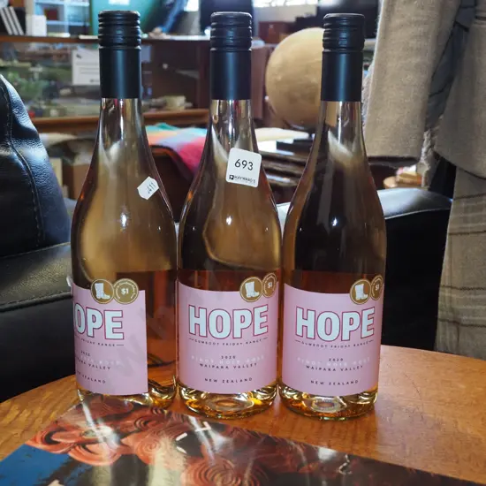 3x bottles of Hope pinot noir rose 2020