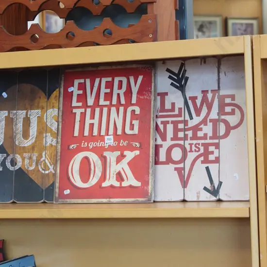 3x prints on mdf - mottos