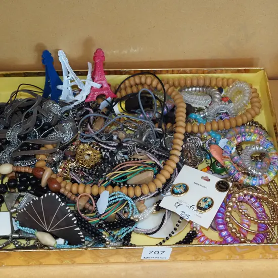 tray of costume jewellery