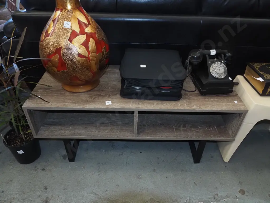 mdf faux wood veneer entertainment unit H400 W1000 D400 Image 1++