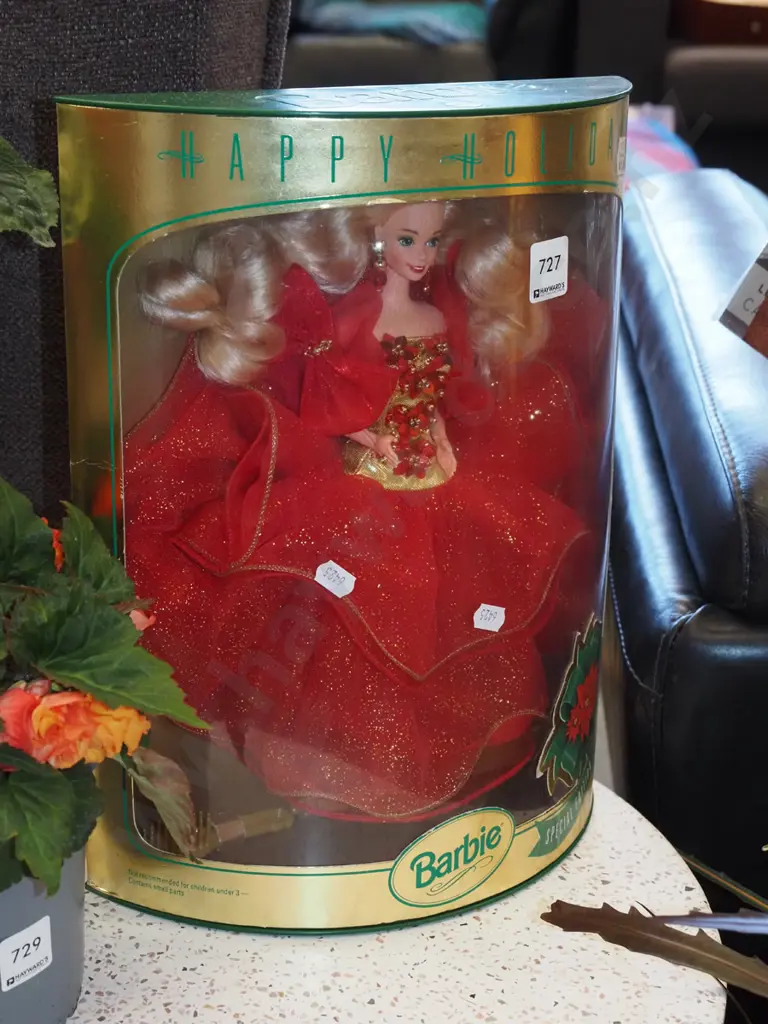 boxed as new Happy Holidays Special Edition Barbie Image 1++