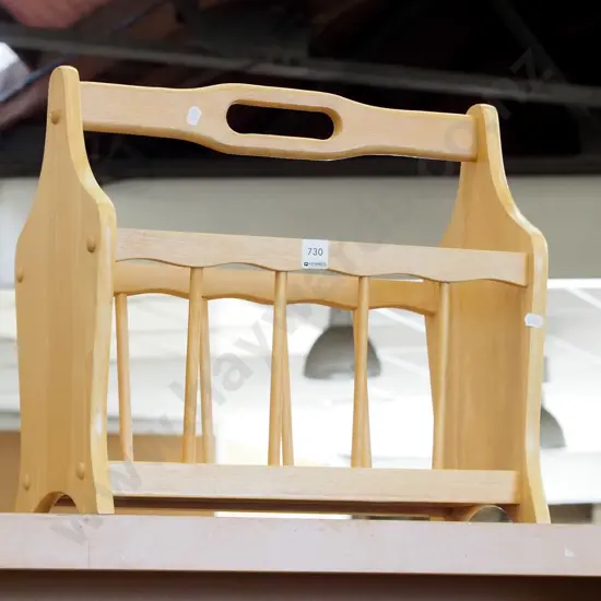 wooden magazine rack