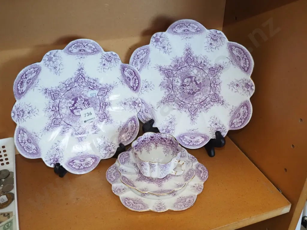 Foley purple plates and trio Image 1++