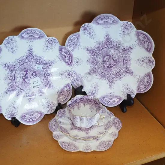 Foley purple plates and trio