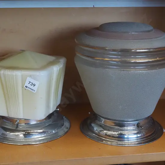 2x deco light shades