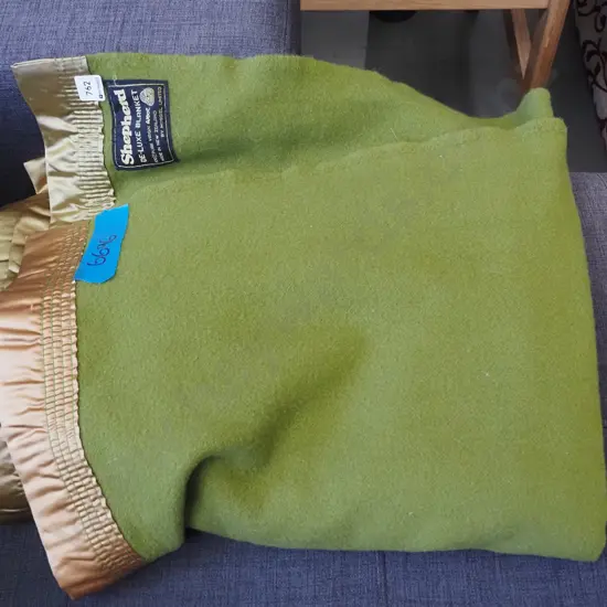 green woollen blanket