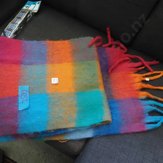 multi coloured mohair scarf