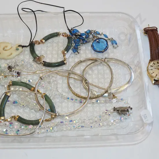 tray of costume jewellery