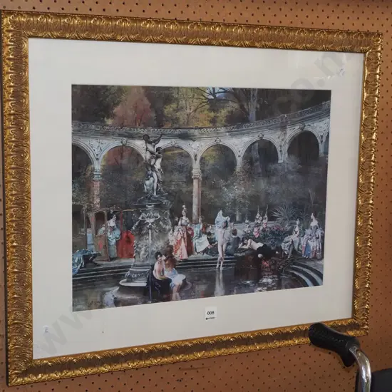 gilt framed romance scene print