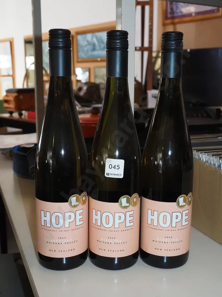 3x bottles of Hope 2020 riesling Image 1++