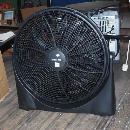 large plastic Sheffield floor fan H600