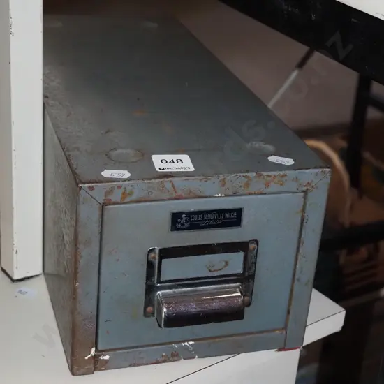 single index card filing drawer