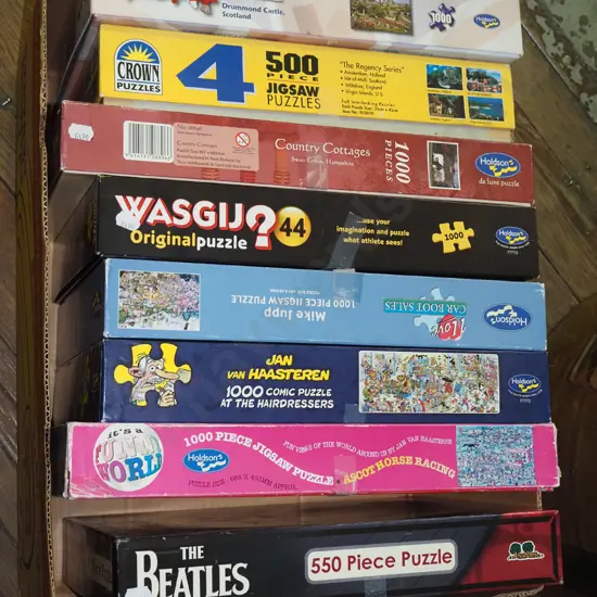 box of puzzles