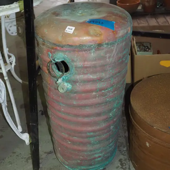 small vintage copper hot water cylinder H660