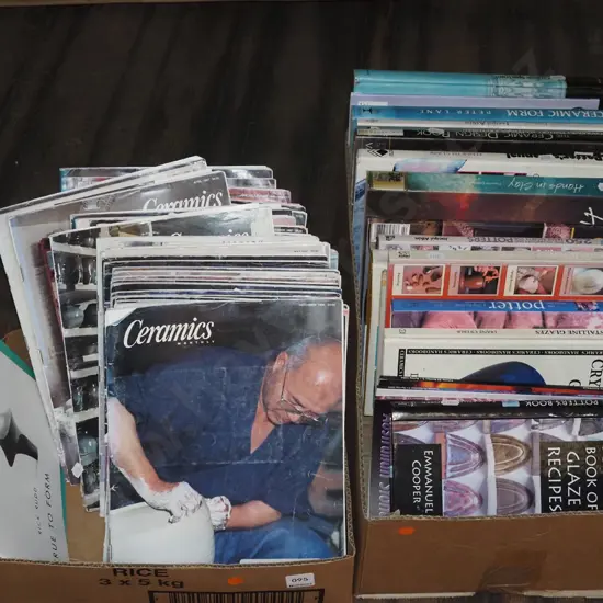 pottery books, publications - orange dots