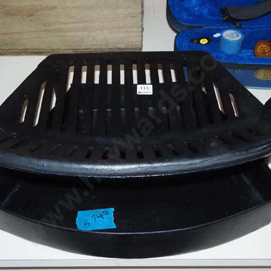 restored fire grate and ash tray