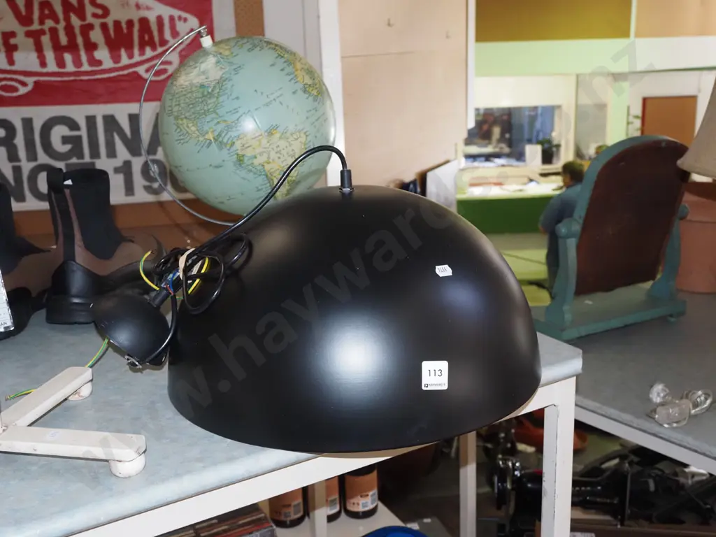 spun metal pendant light fitting Diam400 Image 1++