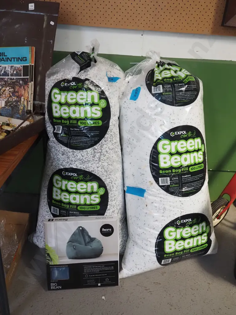 Beans Lifestyle bean bag, 2x bags of beans Image 1++