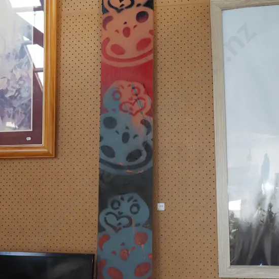 tiki themed stencil wall art H1200