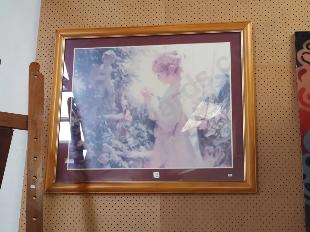 framed print - girl in garden - fading Image 1++