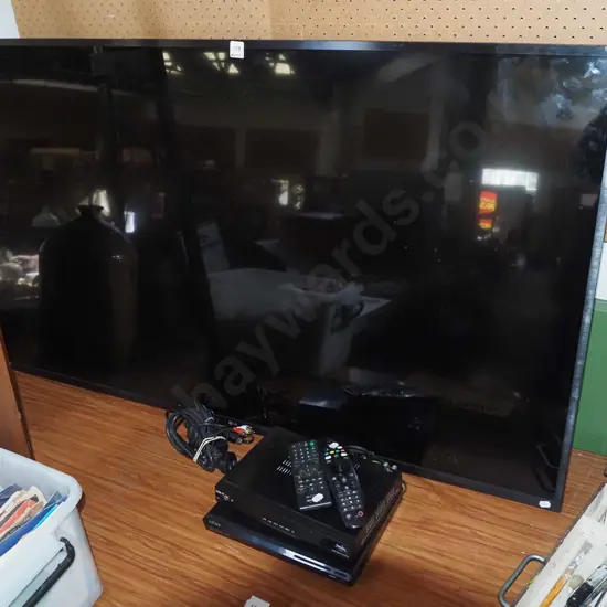 LG 55" TV with Freeview player, Sony DVD player