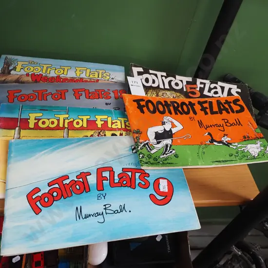 Footrot Flats books - original,5,9,11,18, weekender