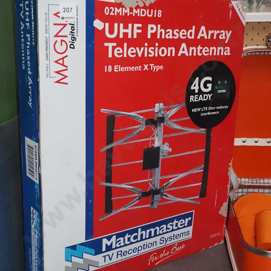 boxed UHF phased TV antennae