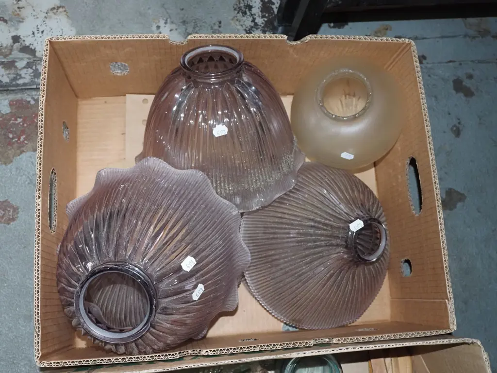 box of glass light shades Image 1++