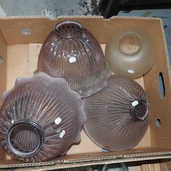 box of glass light shades