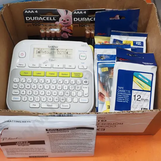 Brother label maker and cassettes etc