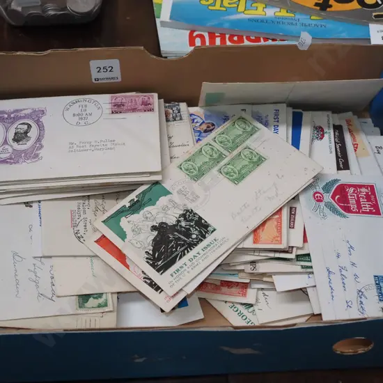 box; first day covers