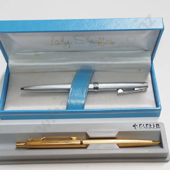 1x Parker gold pen, Lady Sheaffer pen