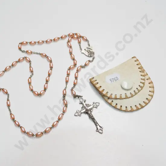 rosary beads in case